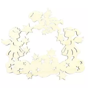 Деревянная заготовка Ангелочки 15*17см (L-152)