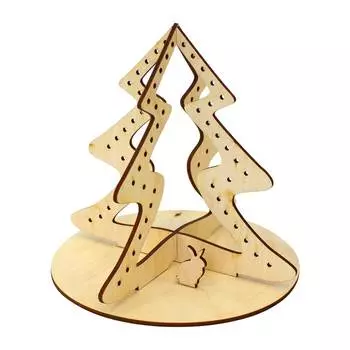 Деревянная заготовка Елка на подставке 19 см (L-358)