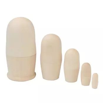 Деревянная заготовка Матрешка 10,5см к-т из 5 шт