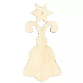 Деревянная заготовка Подвеска Колокольчкик 10*5см (L-8) Астра