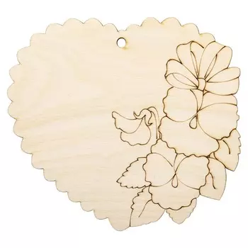 Деревянная заготовка Сердце 15*14 см (L-336)