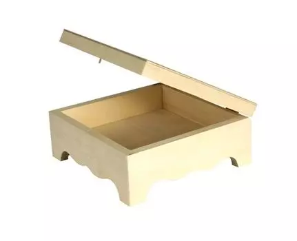 Деревянная заготовка Шкатулка на ножках 'Восточная', 20*20*9 см