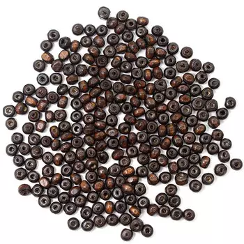 Деревянные бусины круглые, 10 мм, упак./50 гр., Astra&amp;Craft (т.коричневый)