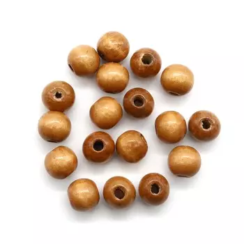 Деревянные бусины круглые, 16 мм, упак./50 гр., Astra&amp;Craft (коричневый)