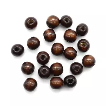 Деревянные бусины круглые, 16 мм, упак./50 гр., Astra&amp;Craft (т.коричневый)