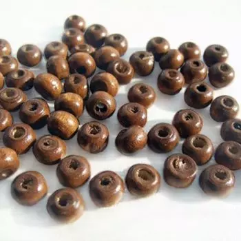 Деревянные бусины круглые, 8 мм, упак./50 гр., Astra&amp;Craft (коричневый)