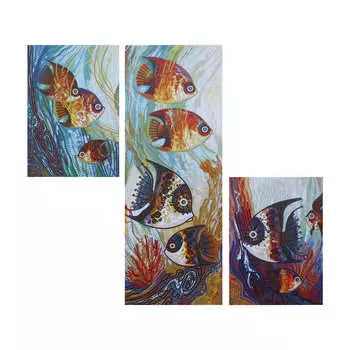 ДК6575 Набор для вышивания бисером 'Нова Слобода' 'Морское царство' 1 часть18x50 см, 2 части 18х25 см