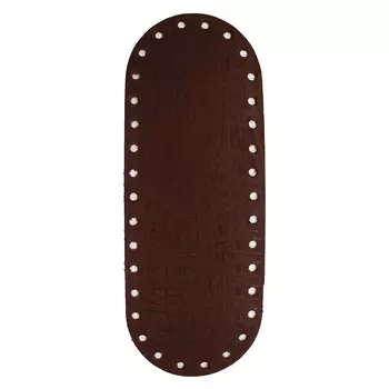 Дно для сумки кожаное Абстр штрихи, 26см*9,5см, дизайн №4036, 100% кожа (светло-коричневый)