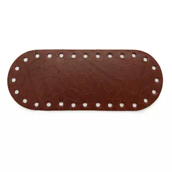 Дно для сумки кожаное Крупный крокодил, 20,5см*8см, дизайн №4045, 100% кожа (светло-коричневый)