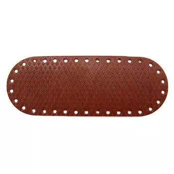 Дно для сумки кожаное Ромбик маленький, 26см*9,5см, дизайн №4031, 100% кожа (светло-коричневый)