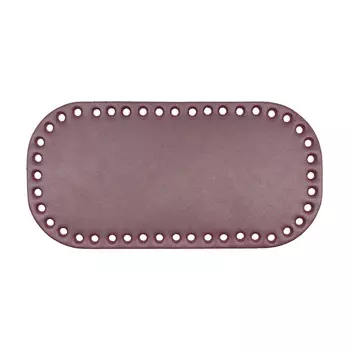 Дно для сумки укрепленное, 20см*10см, в два слоя кожи, 100% кожа, Hobby&amp;Pro (баклажан)