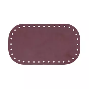 Дно для сумки укрепленное, 23см*13см, в два слоя кожи, 100% кожа, Hobby&amp;Pro (бордо)