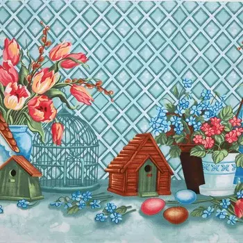 Дорожка набивная арт 61 рис 29017 вид 1 'Пасхальный домик', 100*50 см, Astra&amp;Craft