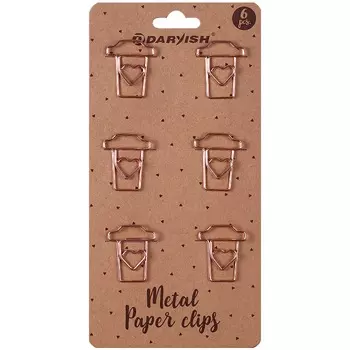 DV-12152 Скрепки металлические 'Капучино' 6шт/упак