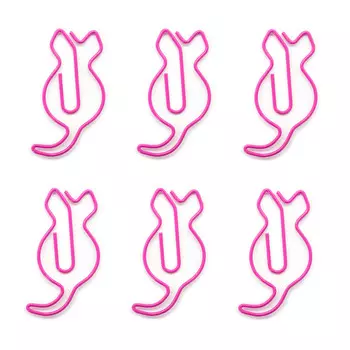 DV-12160 Скрепки металлические 'Котик' цветн. 6шт/уп