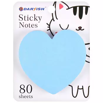 DV-12560 Стикеры на клейкой основе Сердце 72*68мм, 80 л., ассорти