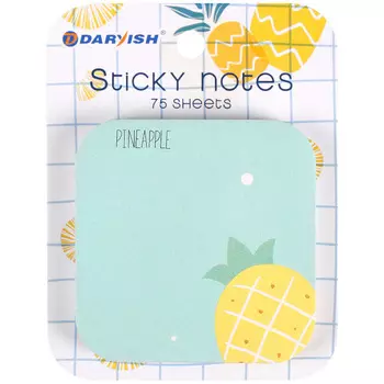 DV-12562 Стикеры на клейкой основе Квадрат с ананасом 70*70мм, 75л, ассорти