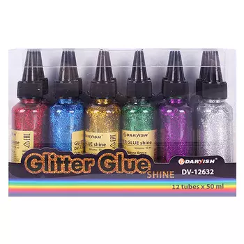 DV-12628 Набор Гель с блестками (блеск) 6 цветов, 12 штук по 50мл