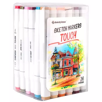 DV-12963-36 Маркеры для скетчинга двусторонние (36 цв)