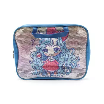 DV-13075 Папка детская с ручками для девочек 'Cute girl' (с пайетками)