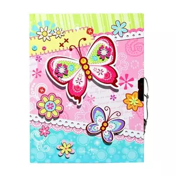 DV-4360 Блокнот 13.5*17,5см на замке в подарочной упаковке, 56л.