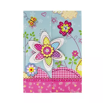 DV-4360 Блокнот 13.5*17,5см на замке в подарочной упаковке, 56л, Цветок