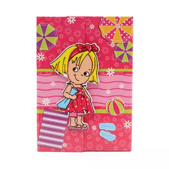 DV-4360 Блокнот 13.5*17,5см на замке в подарочной упаковке, 56л, Девочка