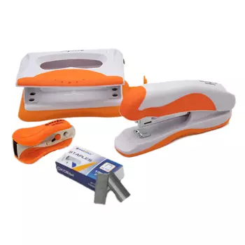 DV-6370 Набор канцелярский (дырокол,степлер№10,скобы№10,антистеплер)