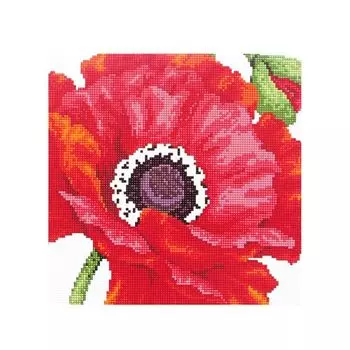 DZ016 Мозаика на деревянной основе 'Мак', 30*30 см