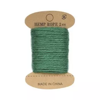 Джутовая веревка, 10 м (зеленый изумруд)