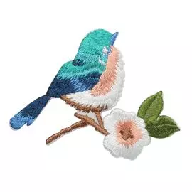 EMB-17051 Термоаппликация 'Синяя птица', 9*6,5см