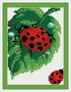 EZ001 Мозаика на деревянной основе 'Божья коровка', 30*40 см