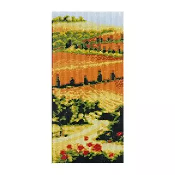 F0807 Мозаика 'В полях' 17*40 см. (холст 20*43см), Cristal