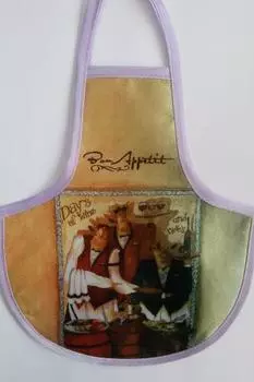 Ф10 Фартук на бутылку шампанского сувенирный Alisena (Без названия)