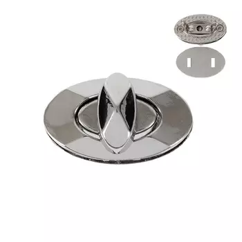 F0118 (7154) Застежка поворотная 36*21мм, никель полир.