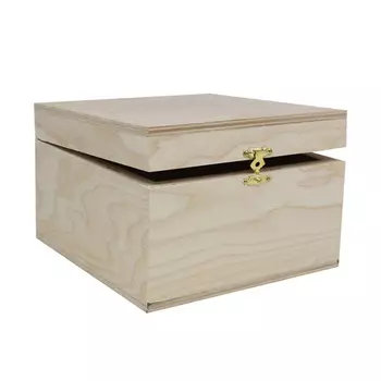 F-45 Деревянная заготовка из фанеры Шкатулка 16*15*10 см Астра