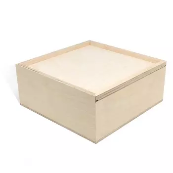 F-9 Деревянная заготовка из фанеры Ящик с выдвижной крышкой 25*25*10,5 см Астра