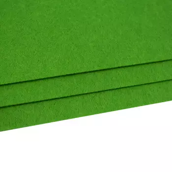 Фетр листовой жесткий, 1.0мм, 160гр, 20х30см, 3шт/упак Astra&amp;Craft (YF671 св.зеленый)