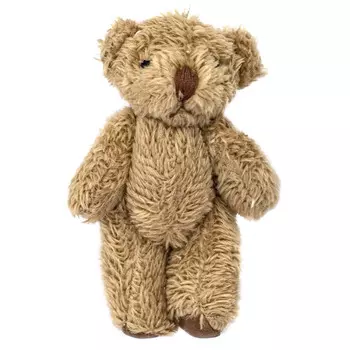 Фигурка декоративная пушистый мишка, 6,5см (коричневый)