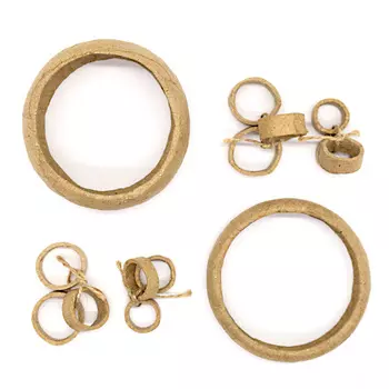 Фигурка из папье-маше, браслет/колечки, д.7/3см