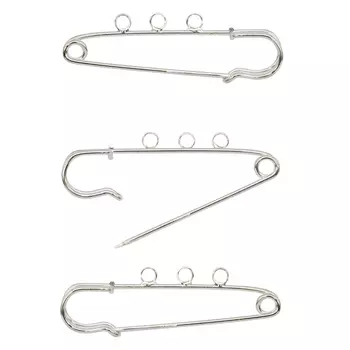 FIN0868 Булавка для подвесок с 3-мя глазками, 65 мм, упак./3 шт., Astra&amp;Craft (серебро)