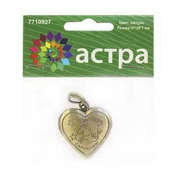 FIN2856 Подвеска декоративная 'Знаки Зодиака', 27*29*7 мм, Astra&amp;Craft (Козерог)