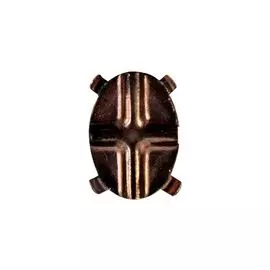 FIN3026-2 Основа под кабошон, 10*14 мм, упак./10 шт., 'Астра' (медь)