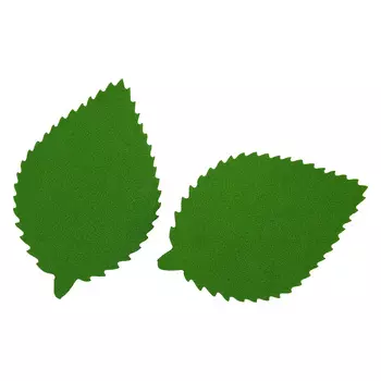 фом8-3-2 Заготовка из фоамирана 'Лист пильчатый', 5х7 см,10шт, тёмно-зелёный
