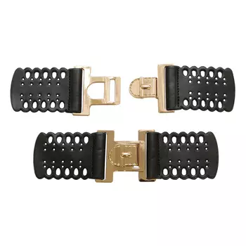 G1729-P1 Застежка пришивная, иск.кожа 15*5,5см (золото)