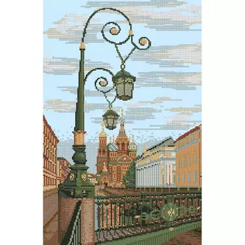 Г-002 Канва с рисунком 'Гелиос' 'Храм Спас на Крови', 32,5х47,5 см