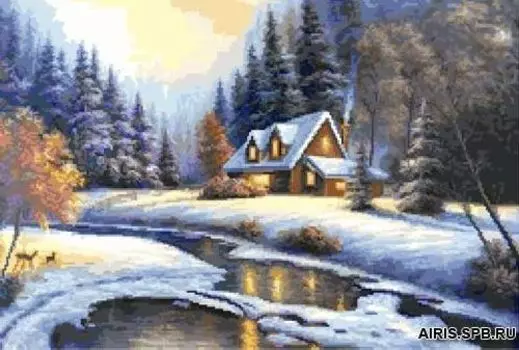 G-327 Набор для вышивания 'Гобелен Классик' 'Зимний пейзаж', 28,6х3 см