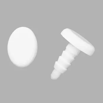 г-39 Глаза для игрушек 1,0*1,3см пластик (белый)