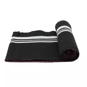 ГД15058 Подвяз трикотажный (100% ПЭ) 13см*125см (черный/серебро)