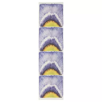 GDS021 Фоамиран с принтом 'Фиалка', 10*40 см, 4 шт на листе Renkalik